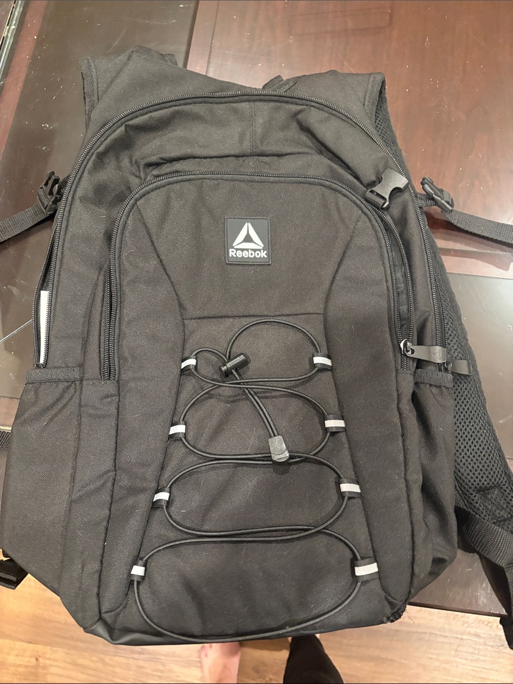 Reebok Black Men's Backpack with Front Bungee